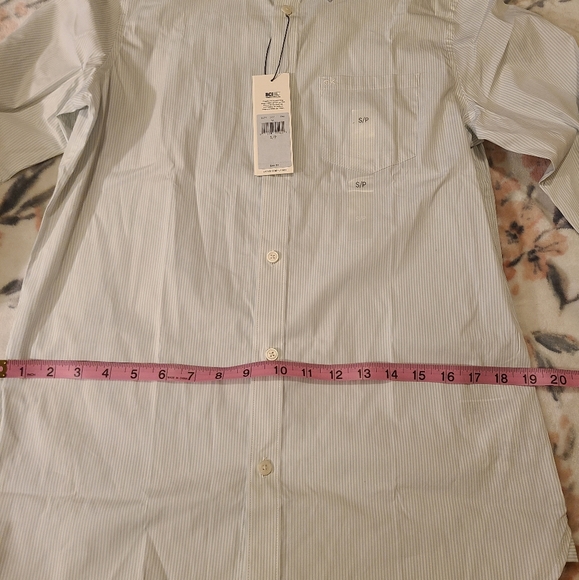 NWT Calvin Klein Blue Strip Button Up Shirt - Picture 6 of 10